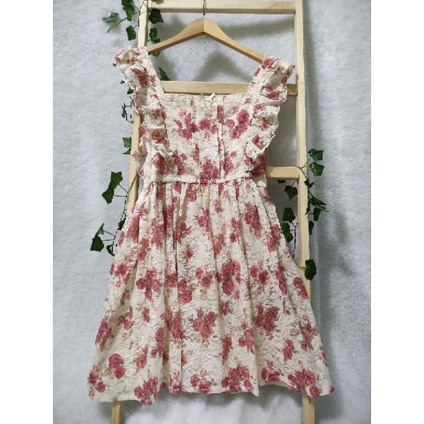 LizLisa Dress นําเข้า kawaii brand/Dress ดอกไม้นําเข้า kawaii Liz Lisa Pink