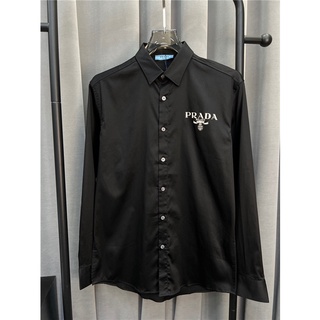 Prad1 2022 เสื้อเชิ้ตแขนยาว ผ้าฝ้าย พิมพ์ลาย สําหรับผู้ชาย M-4XL