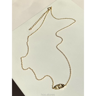 [all silver 925] hoo.stores Handcuffs Chain Necklace (18k gold plated) สร้อยคอเงินแท้ สร้อยคอโซ่ สร้อยคอเงินแท้ s925