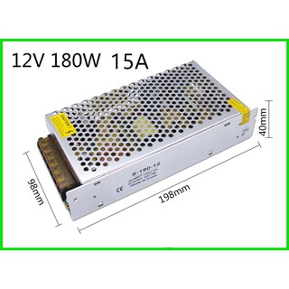 สวิทชิ่ง หม้อแปลงไฟฟ้า เพาวเวอร์ ซัพพลาย 12V 15A 180WSwitching Power Supply