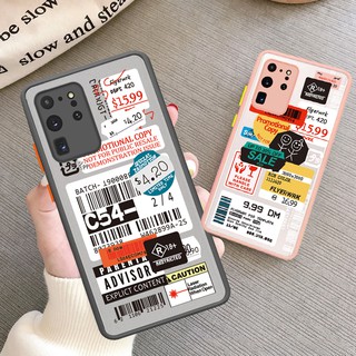 Samsung Galaxy Note 20 Ultra Note10 A30 A50 A20 A70 A50S A10 Air Ticket Casing Accurate Protective Hard Scrub Cover Phone Case เคสโทรศัพท์ เคสซิลิโคน