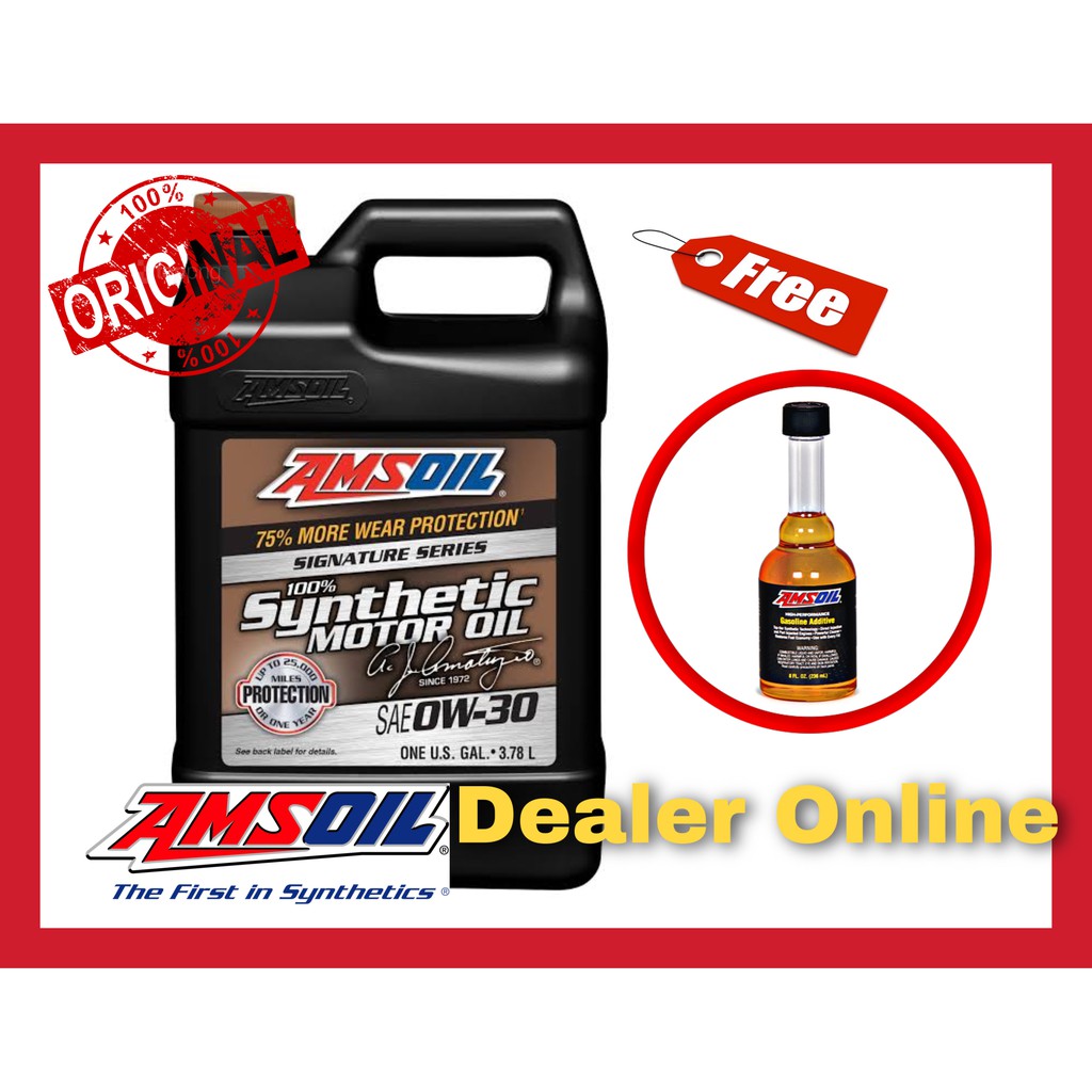Amsoil Signature Series SAE 0w-30 น้ำมันเครื่องสังเคราะห์แท้ 100%