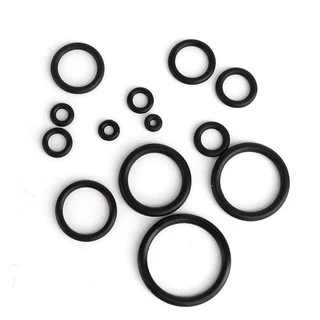 ยางโอริง 225pcs O-Ring Assortment Nitrile Rubber Washer Seals NBR Kit 18 Sizes in Black with a Re-Sealable Plastic Box