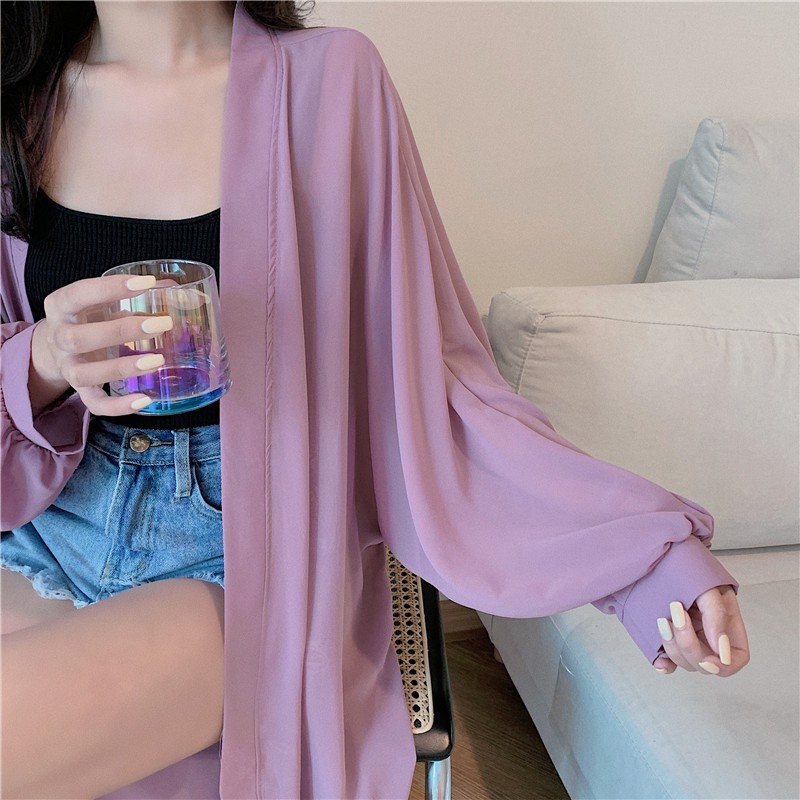 ล้างสต็อก  PB626 พร้อมส่ง เสื้อคลุมแฟชั่นเกาหลี เบาบาง สวมใส่สบาย ราคา ถูกที่สุด ดีลบีเคเค แกลเลอรีภาพที่ 4