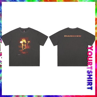 เสื้อยืดแขนสั้น ผ้าฝ้าย พิมพ์ลายวง Rammstein Chariot ขนาดใหญ่ สไตล์ฮิปฮอป วินเทจ สําหรับผู้ชาย