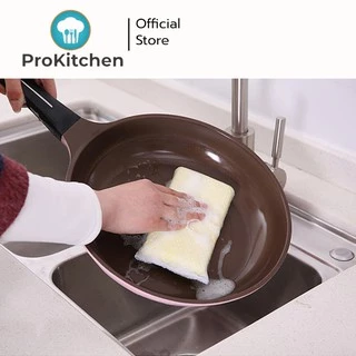 Kudzun ฟองน้ำล้างจาน ฟองน้ำหุ้มตาข่าย สุดคุ้ม แพคละ 12 ชิ้น ProKitchen