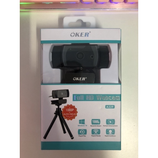 ‼️ ถูกที่สุด กล้องเว็บแคมหัวเสียบ USB ยี่ห้อ Oker รุ่น A229 (มือสอง)