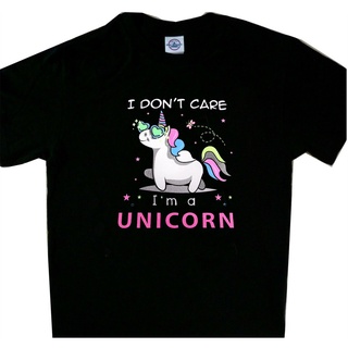 ขายดี!เสื้อยืด ผ้าฝ้ายแท้ พิมพ์ลาย I DonT Care IM A Unicorn สุดฮา เหมาะกับของขวัญคริสต์มาสS-5XL