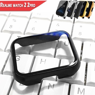 สําหรับ Realme watch 2 / 2 Pro เคสป้องกัน กรอบ PC แบบแข็ง + เคสป้องกันหน้าจอกระจกนิรภัย