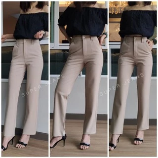 กางเกงขาตรง ผ้าโรเชฟแท้ ทรงสวย ใส่สบาย ไม่รัดขา