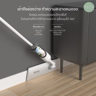 RANDY ไม้ถูพื้น รูปแบบใหม่ [เปลี่ยนผ้าทุก 4 เดือน ตลอดชีวิต] 60CM ขนาดใหญ่ ประหยัดเวลา