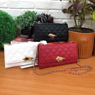 charles &amp; kieth quilted chain wallet