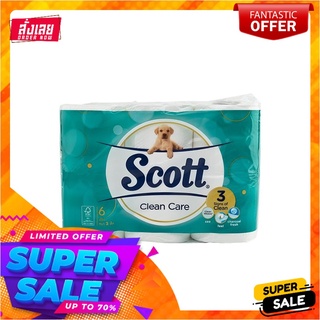 สก๊อตต์ คลีนแคร์ หนา3ชั้น แพ็ค 6 ม้วนScott Clean Care 3 PLY x 6 Rolls