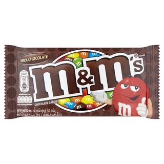 ✨ขายดี✨ เอ็มแอนด์เอ็ม ช็อกโกแลตนมเคลือบน้ำตาลสีต่างๆ 40กรัม M&amp;Ms Milk Chocolate Coated Chocolate Candies 40g