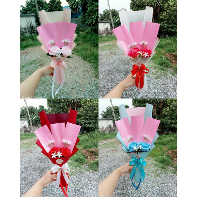 ช่อดอกไม้ใส่ธนบัตรสวยๆใส่ได้(3ใบ-5ใบ)