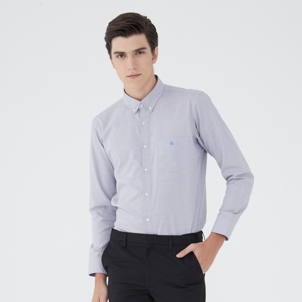 ARROW EASY CARE SHIRT เสื้อเชิ้ตทำงานแขนยาวสีเทา ทรง SLIM FIT รหัส MACS961 GY