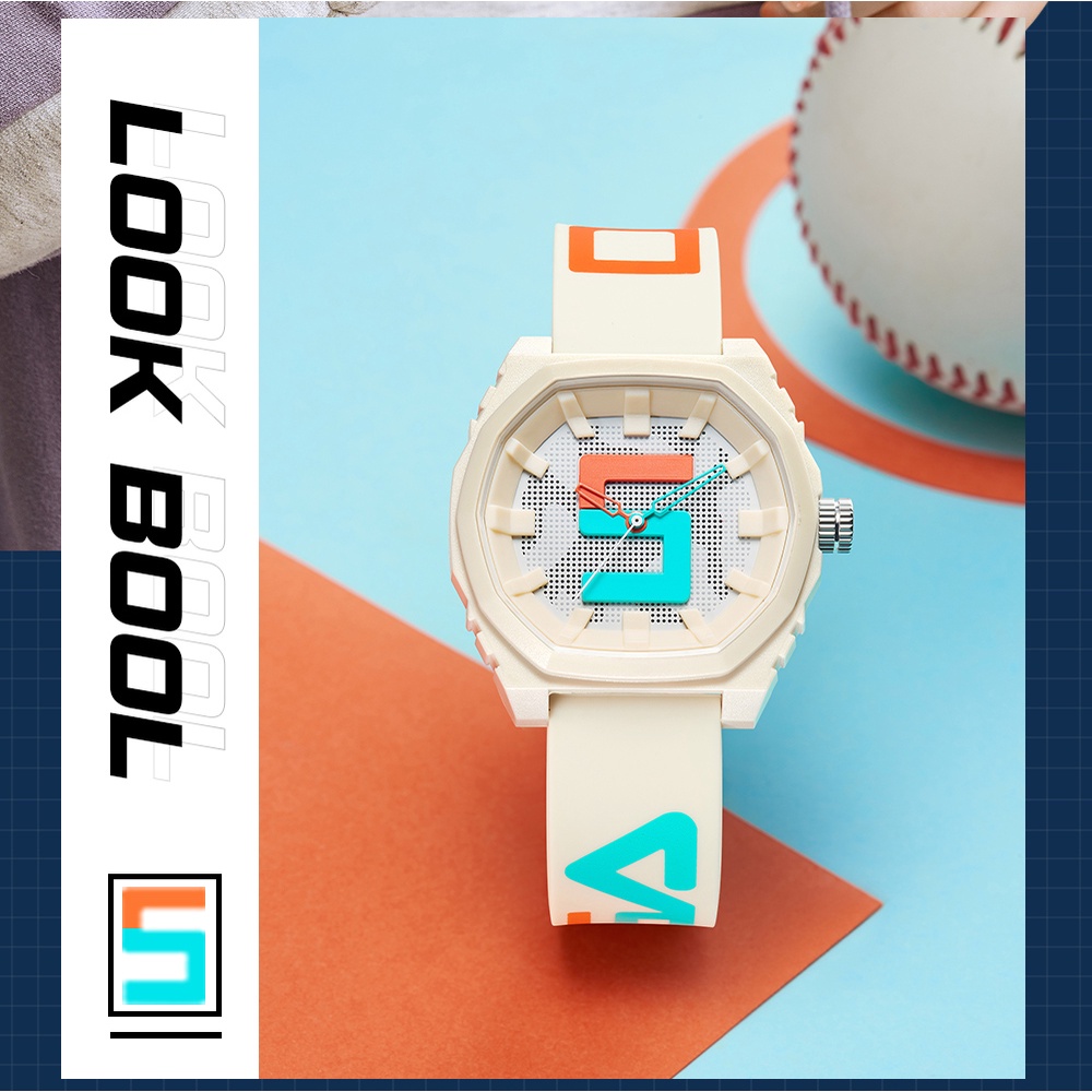 Sanda Explosion Model Pixel Neutral Wind นาฬิกาข้อมือควอตซ์แฟชั่น กันน้ํา สีพื้น สําหรับ Unisex 3206-5