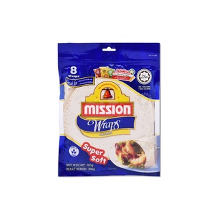 Mission Wraps Original 360g. (แผ่นแป้งสาลีสำเร็จรูป รสดั้งเดิม )