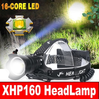 16-core XHP160 Powerful ไฟ Led ไฟหน้าแบบชาร์จ USB สําหรับติดด้านหน้ารถยนต์