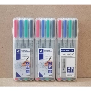 ชุดปากกา Staedtler Lumocolor  (Non-Permanent) - 4 ด้าม ชนิดลบได้