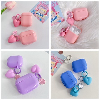 เคสพวงกุญแจบลูทูธไร้สาย รูปหัวใจ หลากสี สําหรับ airpods 1 2 3 pro