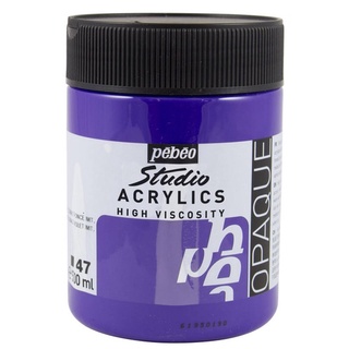 PEBEO สีอะคริลิค เกรดสตูดิโอ 500ml สีม่วง Dark Cobalt Violet Hue Acrylic Studio High Viscose 500ML P171047