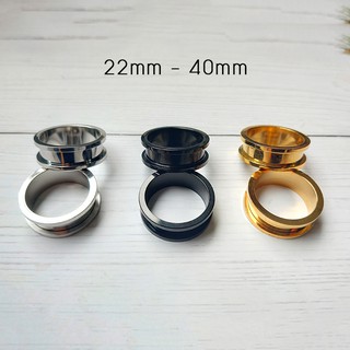 จิวระเบิดหู จิวตาไก่สแตนเลสแท้ 22mm - 40mm JE102