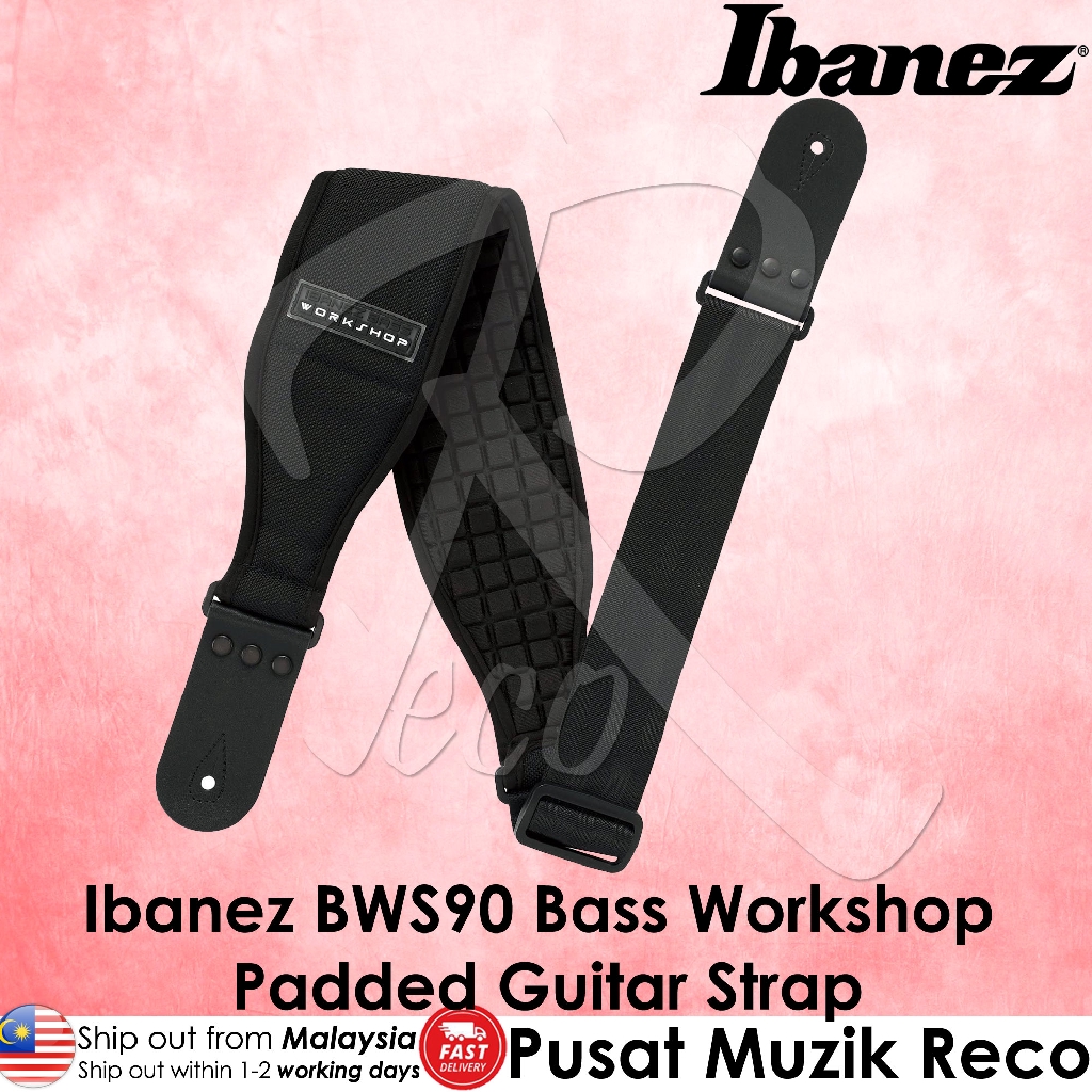 Ibanez BWS90 Bass Workshop สายคล้องคอกีตาร์ เบส Lebar Tebal