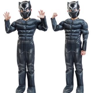 🔥พร้อมส่งจากไทย🔥ชุดแบล็คแพนเตอร์ Blackpanther suit  ชุดแฟนซี ชุดซุปเปอร์ฮีโร่เด็ก