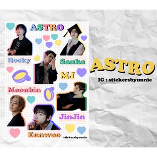 สติ๊กเกอร์ ASTRO ขาวมัน กันน้ำ (ไม่ไดคัท)