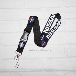 Nissan Lanyard +ห่วงเล็ก สายคล้องคอ คล้องบัตร นิสสัน สายหนา 2.5 ซม. สกรีนคมชัดไม่ลอก