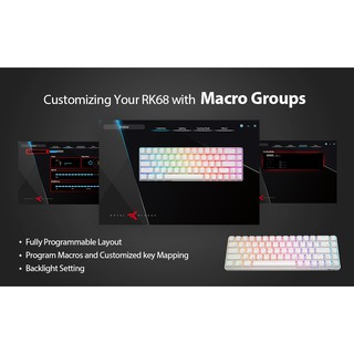 Image # 4of Review RK68 (RK855) RGB Wireless 65% Compact Mechanical Keyboard, 68 Keys 60% Bluetooth Hot Swappble Gaming Keyboard Hot swap S