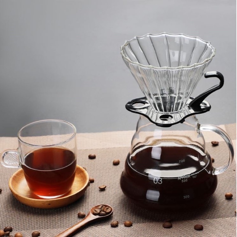 ชุดดริปกาแฟ เหยือกดริปกาแฟ ดริปเปอร์ dripper ขนาด 300ml 500ml [สินค้าพร้อมส่ง]