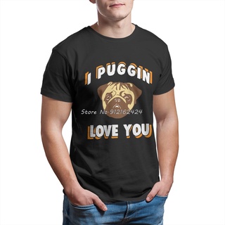 [S-5XL]เสื้อยืดแขนสั้น ผ้าฝ้าย พิมพ์ลาย Pug Love Valenting Pun สไตล์ฮาราจูกุ สําหรับผู้ชาย