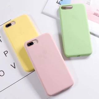 C🔥เคสซิลิโคน🔥ใช้สำหรับ iP 6/6s + 7 8 P+ puls SE Phone case สีพื้น ซิลิโคน,สามารถลบรอยเปื้อนของสีได้ 6 6S 7 8+ เคสซิลิโคน