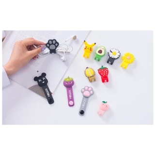 (🇹🇭พร้อมส่ง) ที่รัดสายชาร์จ ที่รัดสายหูฟัง สายรัด ลายการ์ตูน มีหลายลายให้เลือก ส่งไว