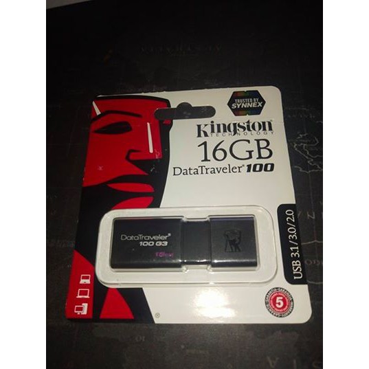 แฟลชไดร์ฟ DataTraveler 100 G3 USB พร้อมฝาปิดแบบเลื่อนเปิด 16GB 'Kingston