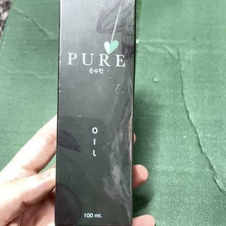 Pure oil เพียวออยล์ ขวดเขียว ช่วยขจัดคราบดำ