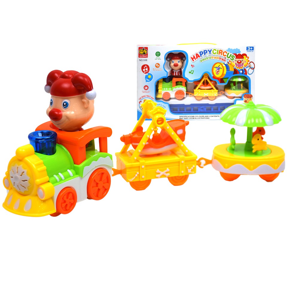 THETOY ของเล่นเด็ก Happy Circus electrictracktrain รถไฟ+ตัวตลกสุดน่ารัก ขนาด ก.6 * ย.30 * ส.13 ซม.