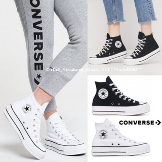 รองเท้า Converse Chuck Taylor All Star Lift Platform High "Black/White" Women ส่งฟรี