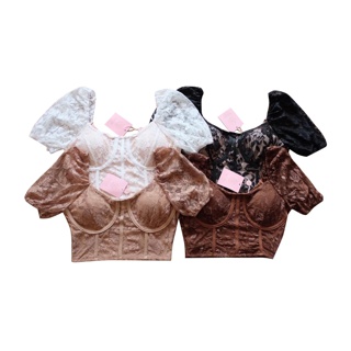โปรโมชั่น : เสื้อครอปลูกไม้ ทรงพอดี มีซิปหลังและฟองน้ำ พร้อมซับใน ใส่ง่ายปังๆ แมทช์กับทุกชุด