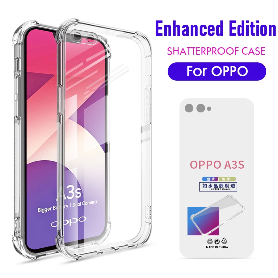 ถุงลมนิรภัย กันกระแทกเคสใส สำหรับ OPPO A18 A38 F11 F5 F7 F9 F15 Reno 7 7z 6 5F 4 4F 3 2 2F Pro A9 A53 A93 A12e A15s A1K A3S A5S AX5s A7 A12 A16 A17 A83 A92 A72 A52 A31 A54 A74 A33 A32 A53s A94 A57 A76 A77 A96 A5 นุ่ม โปร่งใส ฝาครอบป้องกันซิลิโคน TPU