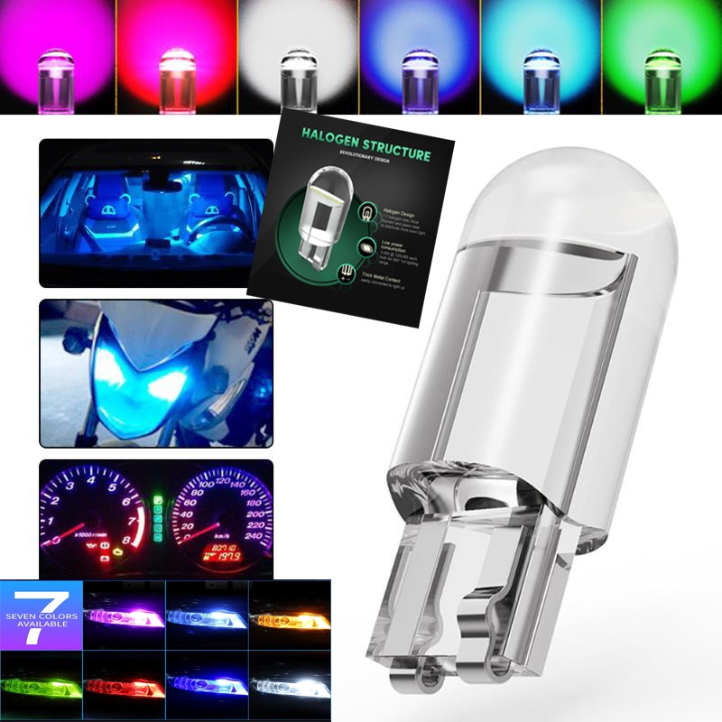 พร้อมส่ง ไฟหรี่ LED COB T10 อะคริลิคใส ไฟส่องป้าย ไฟแผนที่ ไฟวัดบูส auto meter ทนทานและสว่างกว่าหลอดเดิม 5 เท่า 1ชิ้น