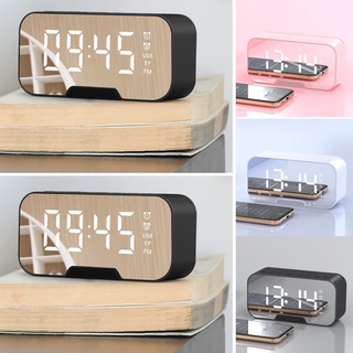 ราคาลำโพงนาฬิกา ลําโพงนาฬิกาปลุก alarm clock ลําโพงบลูทูลพกพา ลําโพงบลูทูธ bluetooth 5.0 มีจอLed ลําโพงเสียบUSB
