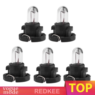 Redkee หลอดไฟ T4 12 V 5 ชิ้นสําหรับตกแต่งภายในรถยนต์