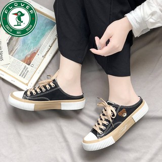 Canvas Shoes 。รองเท้าผ้าใบ。รองเท้าผ้าใบสีขาวผู้หญิง。 Plover นกหัวขวานหมีรองเท้าผ้าใบนักเรียนหญิงเวอร์ชั่นเกาหลีของรองเท้