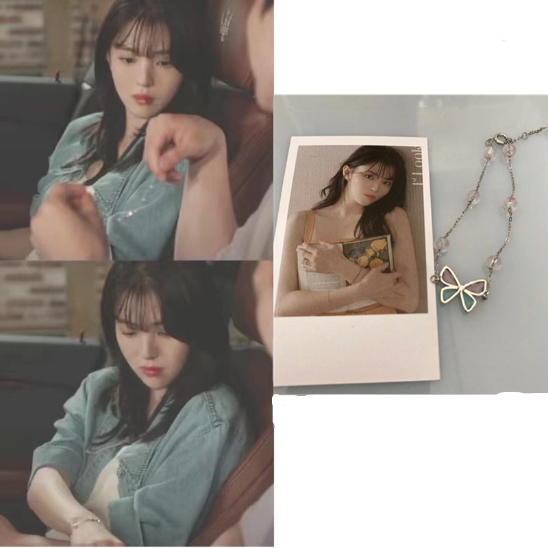 เครื่องประดับแฟชั่นผู้หญิงสร้อยข้อมือคริสตัลหินผีเสื้อ Hansuxi สไตล์เกาหลี