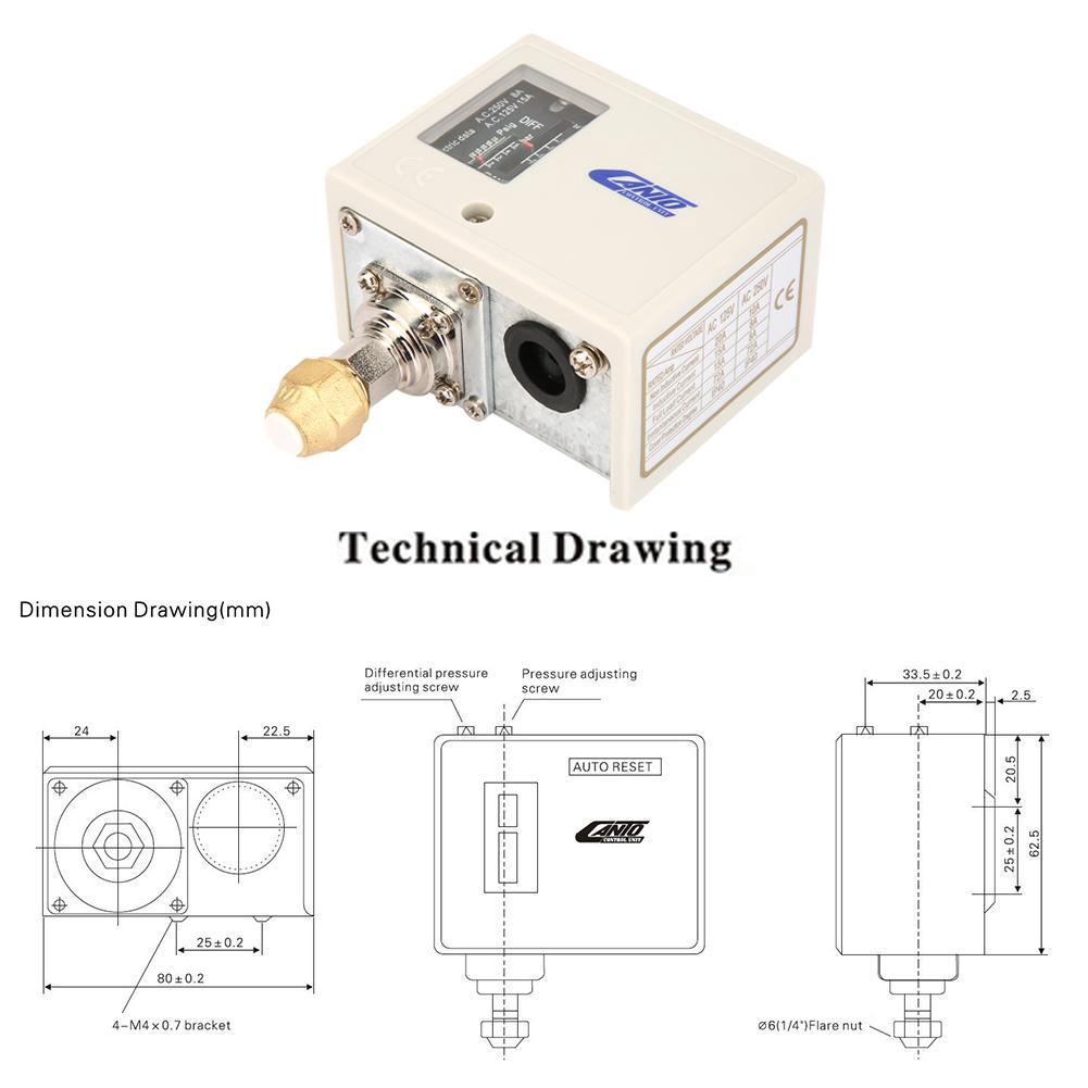 SPC-120E Boiler Air Compressor Pressure Switch for Cold Dryer Chiller ...
