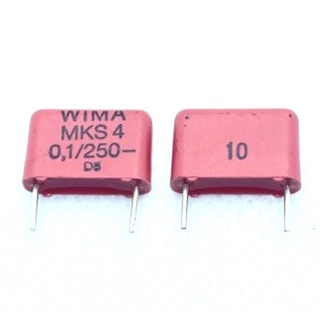 Capacitor Wima ค่า 0.1/250V. (จำนวน 5 ตัว)​