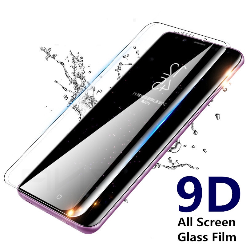 Samsung Galaxy S9 S8 S7 S6 edge Plus 9H กระจกนิรภัยแบบเต็มหน้าจอฟิล์มแข็งกันกระแทก